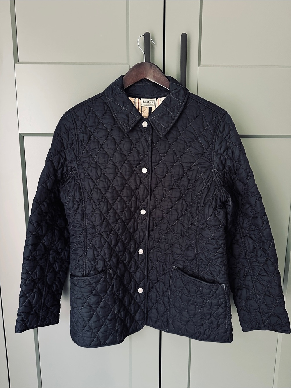 L.L. Bean Navy Quilted Barn Jacket
